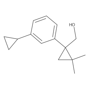 [1-(3-Cyclopropylphenyl)-2,2-dimethylcyclopropyl]methanol Structure