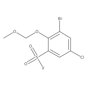 3-Bromo-5-chloro-2-(methoxymethoxy)benzene-1-sulfonyl fluoride结构式