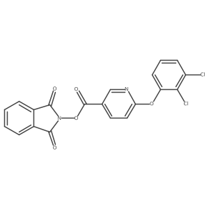 1,3-dioxo-2,3-dihydro-1H-isoindol-2-yl 6-(2,3-dichlorophenoxy)pyridine-3-carboxylate结构式