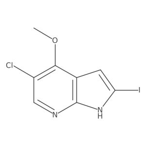 5-chloro-2-iodo-4-methoxy-1H-pyrrolo[2,3-b]pyridine结构式