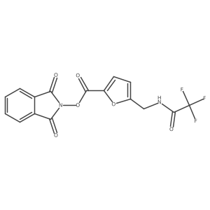 1,3-dioxo-2,3-dihydro-1H-isoindol-2-yl 5-[(trifluoroacetamido)methyl]furan-2-carboxylate结构式