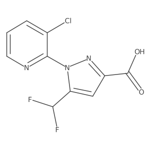 1-(3-Chloropyridin-2-yl)-5-(difluoromethyl)pyrazole-3-carboxylic acid结构式