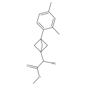 Methyl 2-amino-2-[3-(2,4-dimethylphenyl)-1-bicyclo[1.1.1]pentanyl]acetate Structure