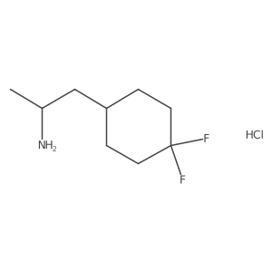 1-(4,4-Difluorocyclohexyl)propan-2-amine;hydrochloride Structure