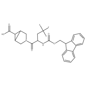 (1R,5S)-3-[2-({[(9H-fluoren-9-yl)methoxy]carbonyl}amino)-4,4,4-trifluorobutanoyl]-3-azabicyclo[3.1.0]hexane-6-carboxylic acid结构式