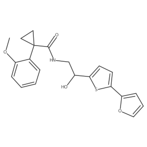 N-[2-[5-(Furan-2-yl)thiophen-2-yl]-2-hydroxyethyl]-1-(2-methoxyphenyl)cyclopropane-1-carboxamide Structure
