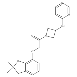 2-((2,2-Dimethyl-2,3-dihydrobenzofuran-7-yl)oxy)-1-(3-(pyrimidin-4-ylamino)azetidin-1-yl)ethan-1-one结构式