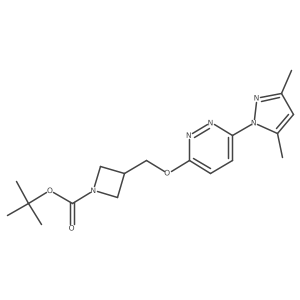 tert-butyl 3-({[6-(3,5-dimethyl-1H-pyrazol-1-yl)pyridazin-3-yl]oxy}methyl)azetidine-1-carboxylate Structure