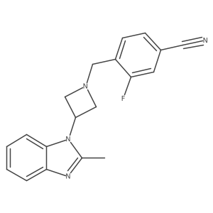 3-fluoro-4-{[3-(2-methyl-1H-1,3-benzodiazol-1-yl)azetidin-1-yl]methyl}benzonitrile Structure