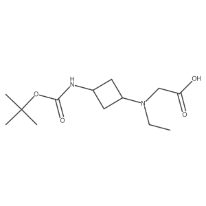 2-[(3-{[(Tert-butoxy)carbonyl]amino}cyclobutyl)(ethyl)amino]acetic acid Structure