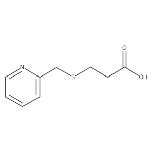 3-[(Pyridin-2-ylmethyl)sulfanyl]propanoic acid结构式