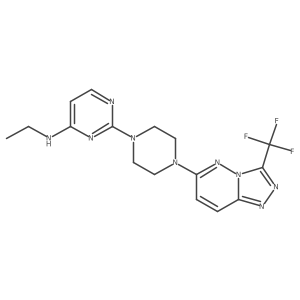 N-ethyl-2-{4-[3-(trifluoromethyl)-[1,2,4]triazolo[4,3-b]pyridazin-6-yl]piperazin-1-yl}pyrimidin-4-amine Structure