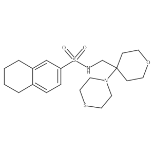 N-[(4-Thiomorpholin-4-yloxan-4-yl)methyl]-5,6,7,8-tetrahydronaphthalene-2-sulfonamide Structure