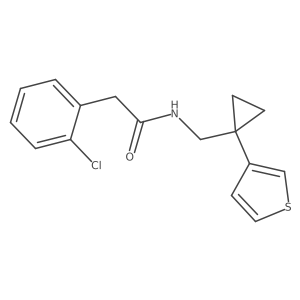 2-(2-chlorophenyl)-N-{[1-(thiophen-3-yl)cyclopropyl]methyl}acetamide结构式