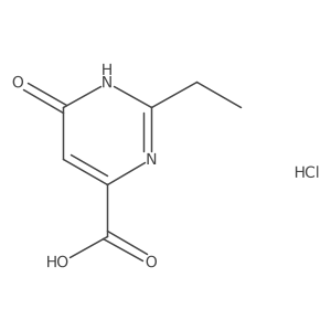 2-Ethyl-6-oxo-1H-pyrimidine-4-carboxylic acid;hydrochloride结构式