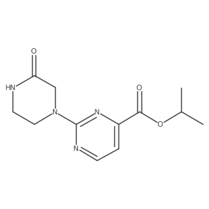 Propan-2-yl 2-(3-oxopiperazin-1-yl)pyrimidine-4-carboxylate结构式