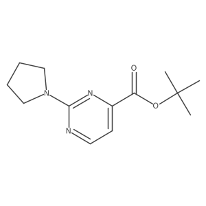 Tert-butyl 2-(pyrrolidin-1-yl)pyrimidine-4-carboxylate Structure
