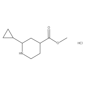 Methyl 2-cyclopropylpiperidine-4-carboxylate hydrochloride结构式