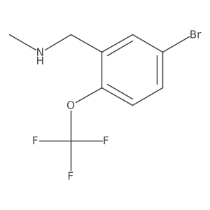 {[5-Bromo-2-(trifluoromethoxy)phenyl]methyl}(methyl)amine Structure