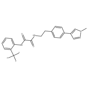 N'-{2-[4-(1-methyl-1H-pyrazol-4-yl)phenyl]ethyl}-N-[2-(trifluoromethyl)phenyl]ethanediamide Structure