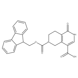 6-{[(9H-fluoren-9-yl)methoxy]carbonyl}-1-hydroxy-5,6,7,8-tetrahydro-2,6-naphthyridine-4-carboxylic acid结构式