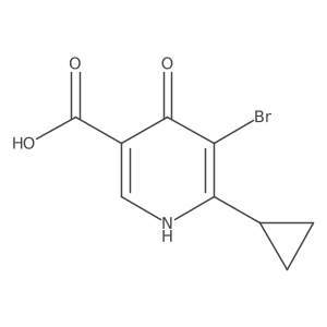 5-Bromo-6-cyclopropyl-4-hydroxynicotinic acid结构式