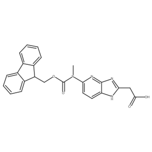 2-[5-({[(9H-fluoren-9-yl)methoxy]carbonyl}(methyl)amino)-3H-imidazo[4,5-b]pyridin-2-yl]acetic acid Structure
