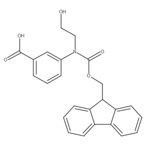 3-({[(9H-fluoren-9-yl)methoxy]carbonyl}(2-hydroxyethyl)amino)benzoic acid结构式
