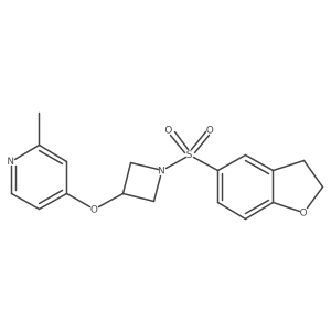 4-{[1-(2,3-Dihydro-1-benzofuran-5-sulfonyl)azetidin-3-yl]oxy}-2-methylpyridine结构式