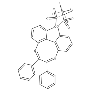 (R)-6,7-Diphenyldibenzo[e,g][1,4]diazocine-1,12-diyl bis(trifluoromethanesulfonate)结构式
