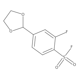 4-(1,3-Dioxolan-2-yl)-2-fluorobenzene-1-sulfonyl fluoride结构式