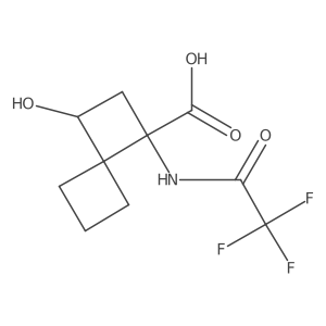 rac-(1R,3R)-3-hydroxy-1-(2,2,2-trifluoroacetamido)spiro[3.3]heptane-1-carboxylic acid结构式