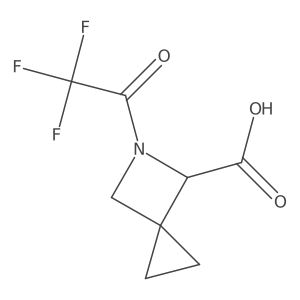 5-(2,2,2-Trifluoroacetyl)-5-azaspiro[2.3]hexane-4-carboxylic acid结构式