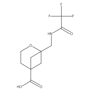 1-[(Trifluoroacetamido)methyl]-2-oxabicyclo[3.1.1]heptane-5-carboxylic acid结构式