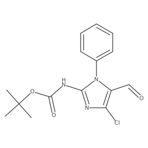 tert-butyl N-(4-chloro-5-formyl-1-phenyl-1H-imidazol-2-yl)carbamate Structure
