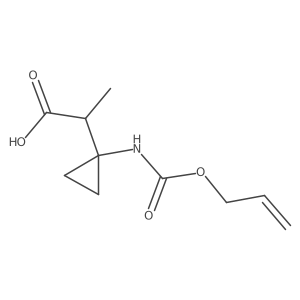2-(1-{[(Prop-2-en-1-yloxy)carbonyl]amino}cyclopropyl)propanoic acid Structure