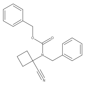 benzyl N-benzyl-N-(1-cyanocyclobutyl)carbamate结构式