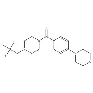 4-{4-[4-(2,2,2-Trifluoroethyl)piperazine-1-carbonyl]phenyl}morpholine结构式