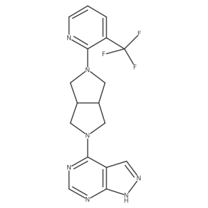 2-(5-{1H-pyrazolo[3,4-d]pyrimidin-4-yl}-octahydropyrrolo[3,4-c]pyrrol-2-yl)-3-(trifluoromethyl)pyridine Structure
