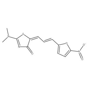 2-(Dimethylamino)-5-[3-(5-nitro-2-furanyl)-2-propen-1-ylidene]-4(5H)-thiazolone结构式