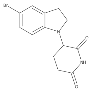 3-(5-Bromoindolin-1-yl)piperidine-2,6-dione结构式