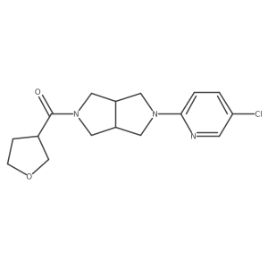 5-Chloro-2-[5-(oxolane-3-carbonyl)-octahydropyrrolo[3,4-c]pyrrol-2-yl]pyridine结构式