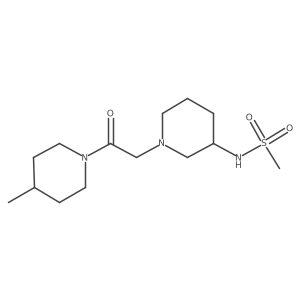 N-{1-[2-(4-methylpiperidin-1-yl)-2-oxoethyl]piperidin-3-yl}methanesulfonamide Structure