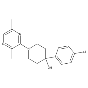 4-(4-Chlorophenyl)-1-(3,6-dimethylpyrazin-2-yl)piperidin-4-ol结构式