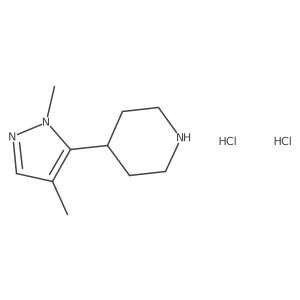 4-(1,4-dimethyl-1H-pyrazol-5-yl)piperidine dihydrochloride Structure