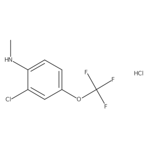 2-chloro-N-methyl-4-(trifluoromethoxy)anilinehydrochloride Structure