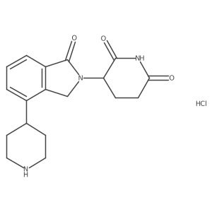 3-(1-Oxo-4-(piperidin-4-yl)isoindolin-2-yl)piperidine-2,6-dione hydrochloride Structure