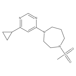 1-(6-Cyclopropylpyrimidin-4-yl)-4-methanesulfonyl-1,4-diazepane结构式