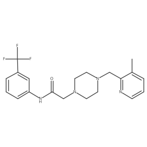 2-{4-[(3-methylpyridin-2-yl)methyl]piperazin-1-yl}-N-[3-(trifluoromethyl)phenyl]acetamide Structure
