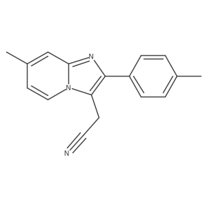 7-Methyl-2-(4-methylphenyl)imidazo[1,2-a]pyridine-3-acetonitrile结构式